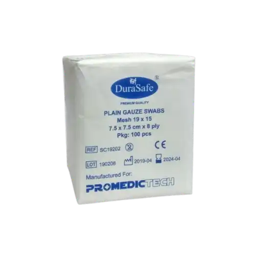 Durasafe Non Woven Gauze Swab 7.5cm x 7.5cm x 4 Ply 100's