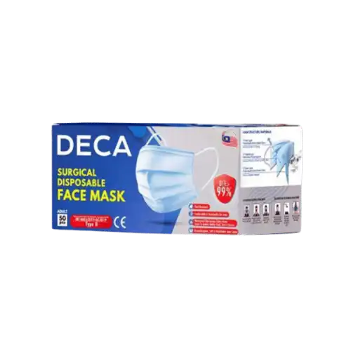 Deca Surgical Adult Face Mask 50s 50s