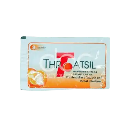 Throatsil Vitamin C Orange Lozenges 8s (Strip)