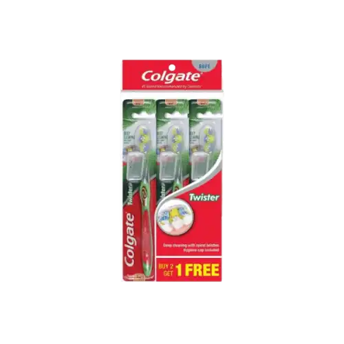 Colgate Twister (Small) Toothbrush B2F1 (3's)