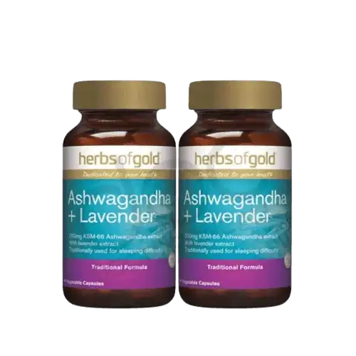Herbs of Gold Ashwagandha +Lavender Capsule 60s x2