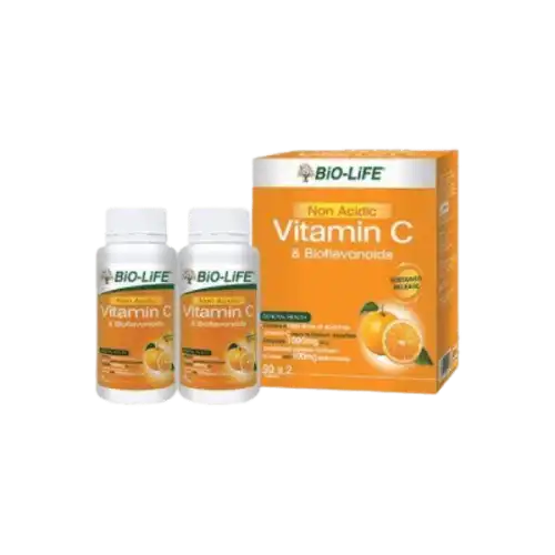Bio-Life Non Acidic Vitamin C and Bioflavonoids Tablet 90s x2