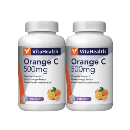 VitaHealth Vitamin C 500mg Orange Chewable Tablet 100s