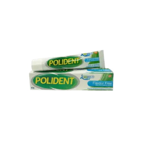 Polident Denture Adhesive Cream Flavour Free 60g