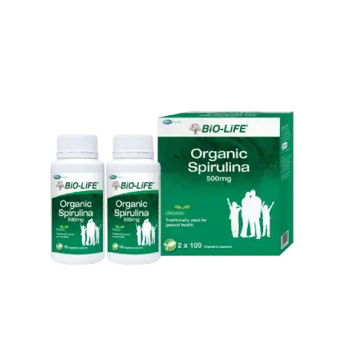 Bio-Life Organic Spirulina Vegetable Capsule 100s x2