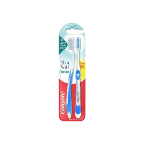 Colgate SlimSoft FlexClean Toothbrush 2s