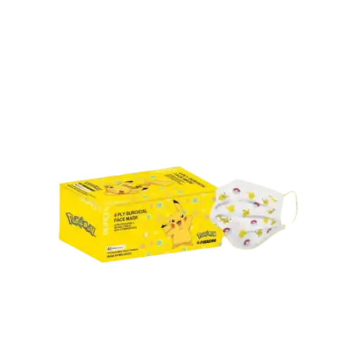 Durio 546A Pokemon Adult 4 Ply Surgical Face Mask 40s Pikachu Style 01