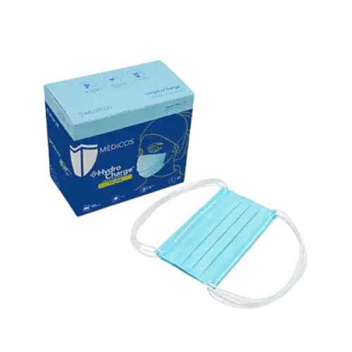 Medicos HydroCharge Surgical Face Mask Hijab - Headloop (50s) Coral Green