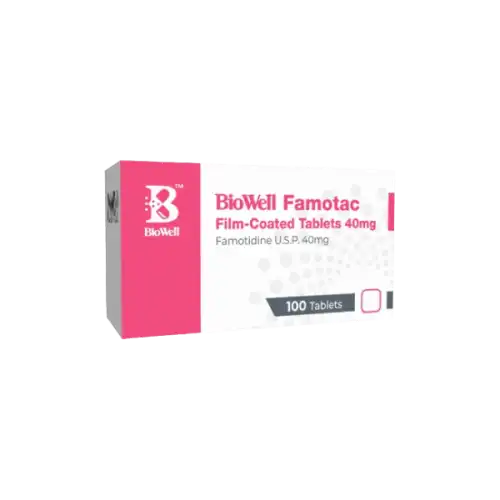 Biowell Famotac 40mg Film-Coated Tablet 10s (Strip)