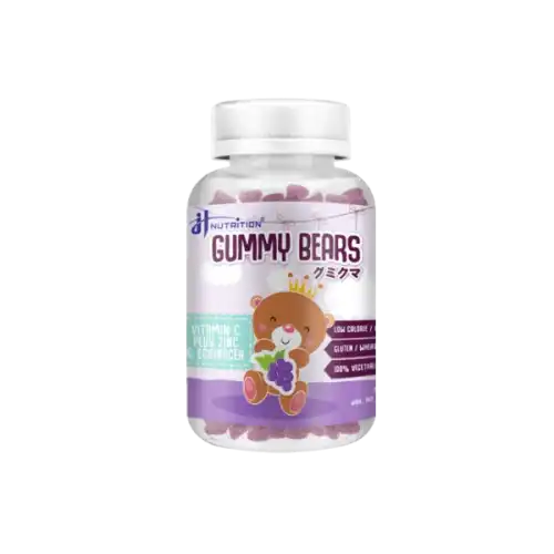 JH Nutrition Gummy Bears 90s Vitamin C Plus Zinc & Echinacea (Grape Flavour)
