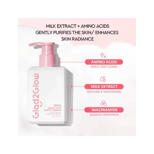 Glad2Glow Milk Amino Acids Gentle Cleanser 80g