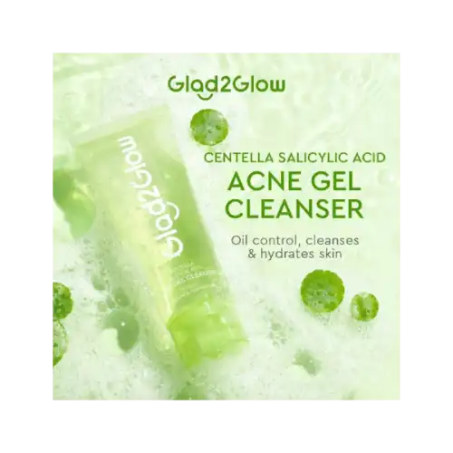 Glad2Glow Centella Salicylic Acid Acne Gel Cleanser 70ml