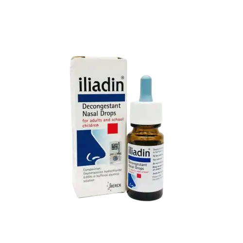 Iliadin (Oxymetazoline) 0.05% Decongestant Nasal Drops 10ml