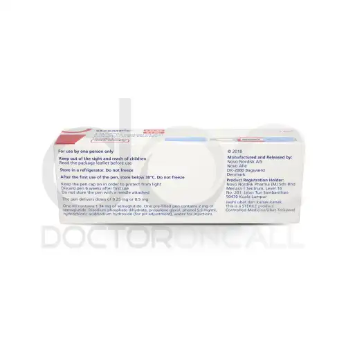Ozempic (Semaglutide) 1.34mg/ml (0.25mg, 0.5mg/dose) Pre-filled Pen 1 Pen