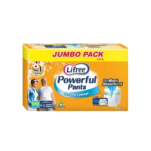 LiFree Powerful Slim Pants Adult Diaper (Jumbo Pack) 18s (M)