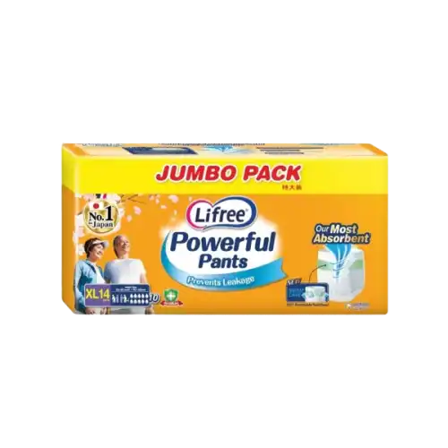LiFree Powerful Slim Pants Adult Diaper (Jumbo Pack) 18s (M)