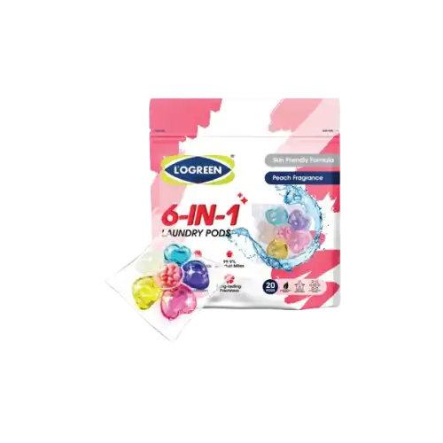 Logreen Laundry Pods 6 In 1 Peach 50s (Box)