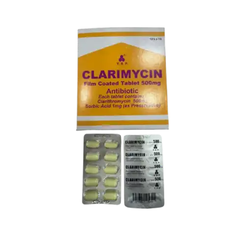 Clarimycin (Clarithromycin) 500mg Tablet 10s (strip)