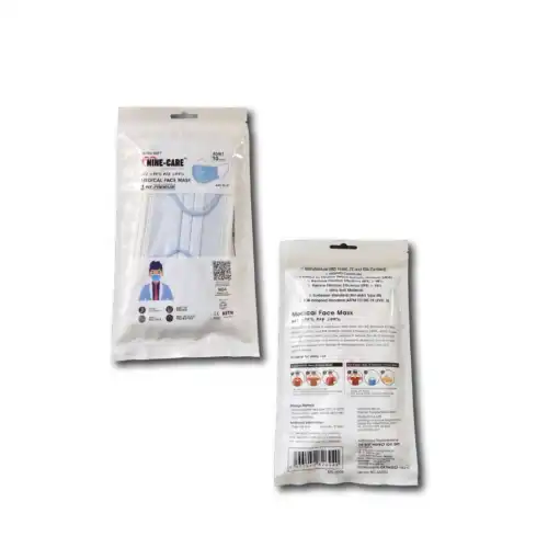 Nine Care 3Ply Face Mask Adult 10s Airy Blue