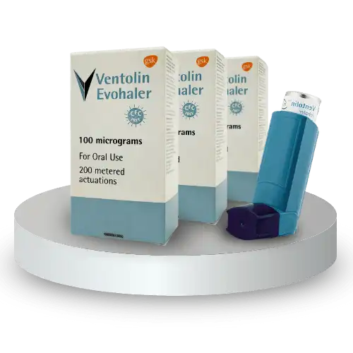 Ventolin (Salbutamol) 100mcg Evohaler 200 Doses