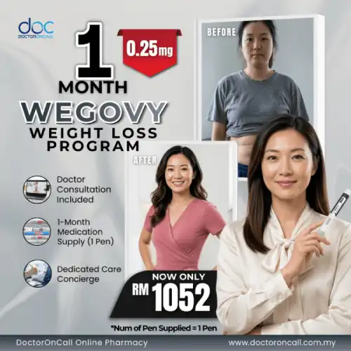 Wegovy Weight Loss Program (Clinician Guided) 0.25 mg (1 Month)