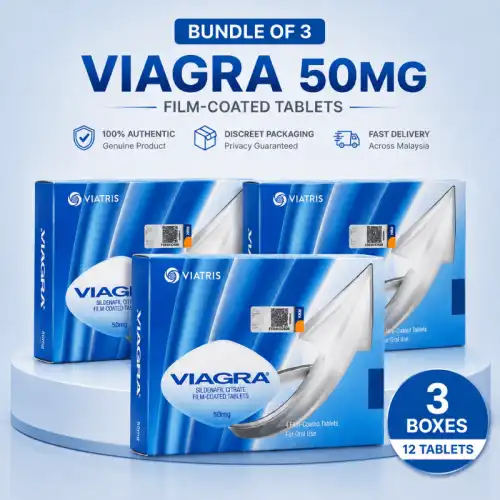 Viagra (Sildenafil) 50mg Tablet 4s (Box)