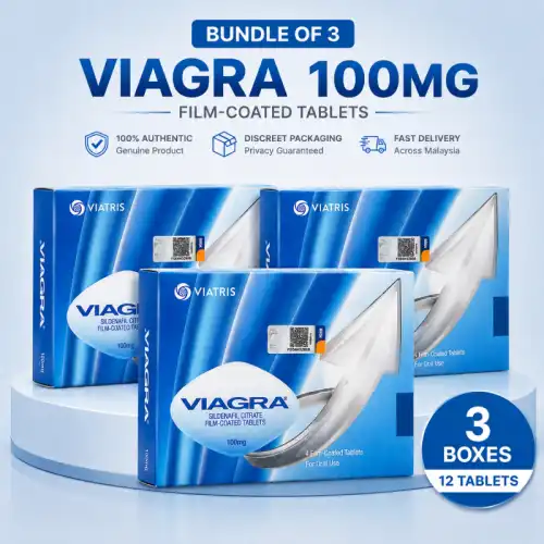 Viagra (Sildenafil) 100mg Tablet 4s (Box)