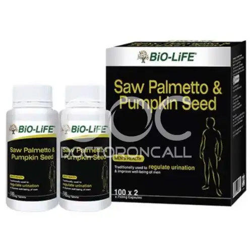 Bio-Life Saw Palmetto & Pumpkin Seed Capsule 100s x2