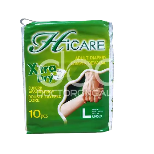 Hicare Adult Brief Diapers Xtra Dry 10s M