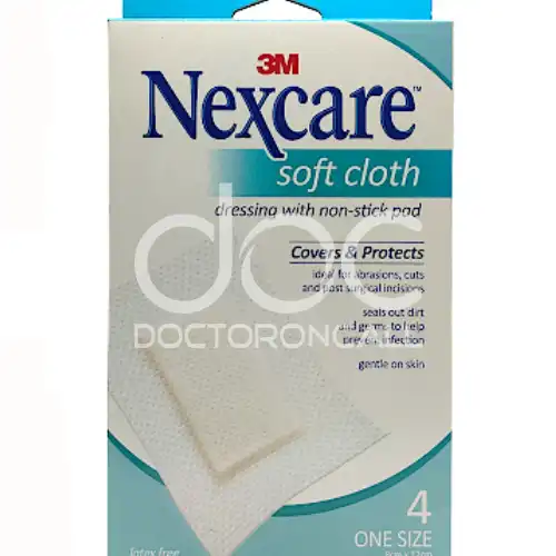 3M Nexcare Soft Cloth Dressing 8cm x 12cm 4s