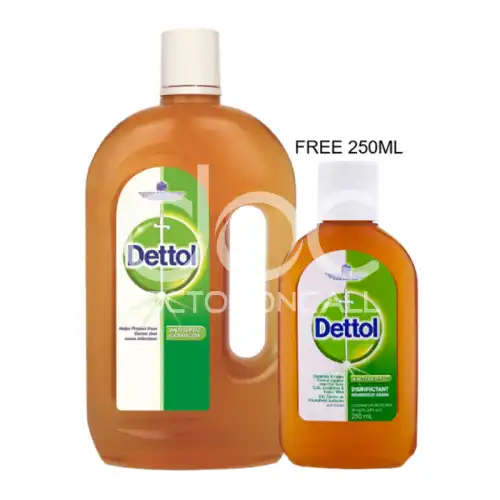 Dettol Antiseptic Liquid 1L FOC 250ml
