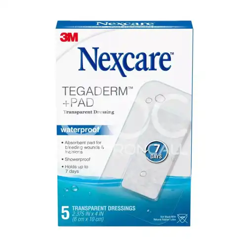 3M Nexcare Tegaderm + Pad Waterproof Transparent Dressing 5's