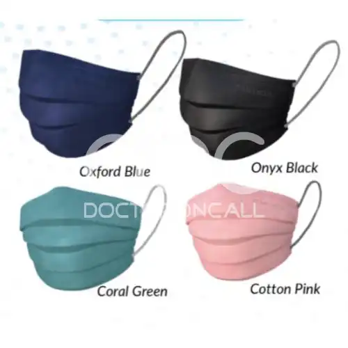 Medicos HydroCharge Surgical Face Mask Regular Fit - Earloop (50s) Cotton Pink