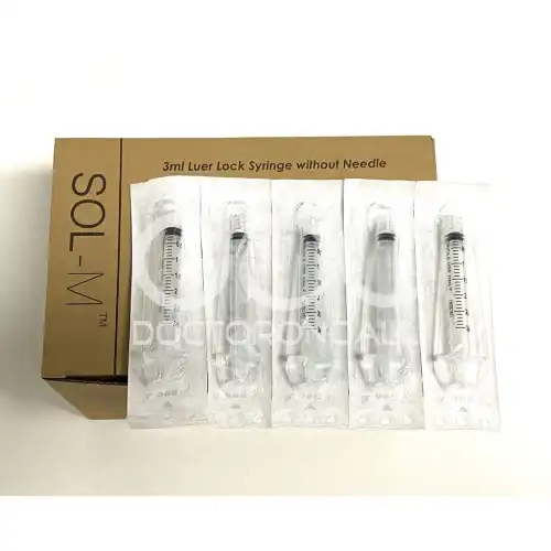 Sol-M USA Luer Lock Syringes 3cc/ml 100s