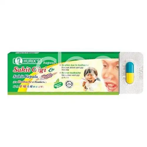 Hurixs Toothache & Headache Capsules 6s