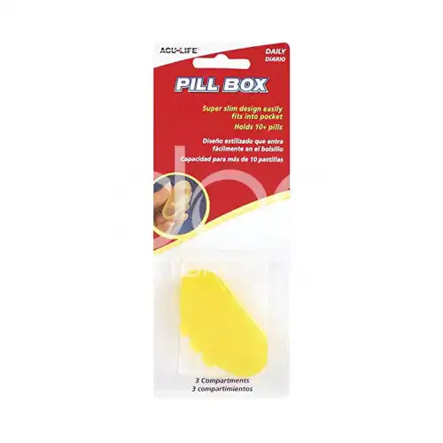 Acu-Life Daily Pill Box (Kidney Shaped) with 3 Compartments 1s