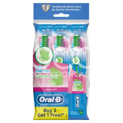 Oral B Ultra Thin Green Tea Extra Soft Toothbrush B2F1 (3s)