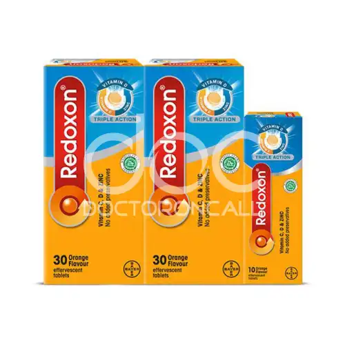 Redoxon Triple Action Vitamin C+Zinc Effervescent (Orange) Tablet 10s