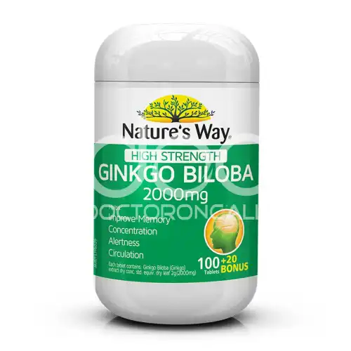 Nature's Way Ginkgo Biloba 2000mg Tablet 100s