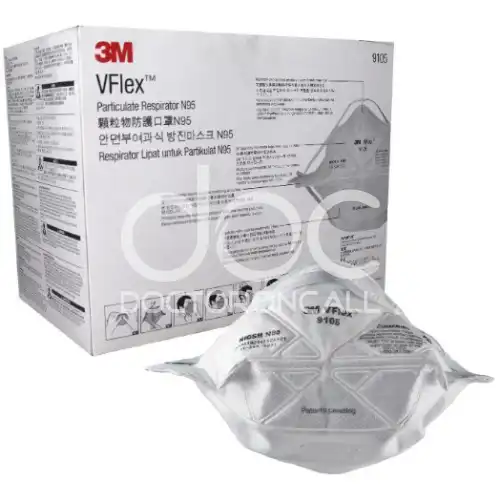3M Mask Vflex N95 Foldable Particulate Respirator 9105 50s