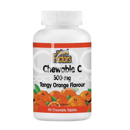Natural Factors Chewable C 500mg Tangy Orange Tablet 90s