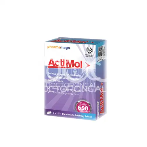 Actimol (Paracetamol) 650mg Tablet 30s