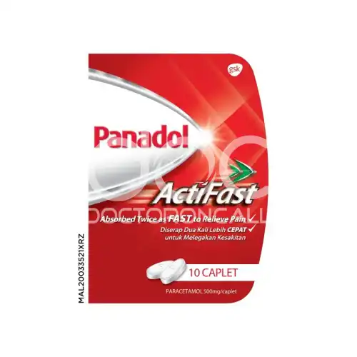 Panadol (Paracetamol/Acetaminophen) Actifast Compack 10s (Strip)