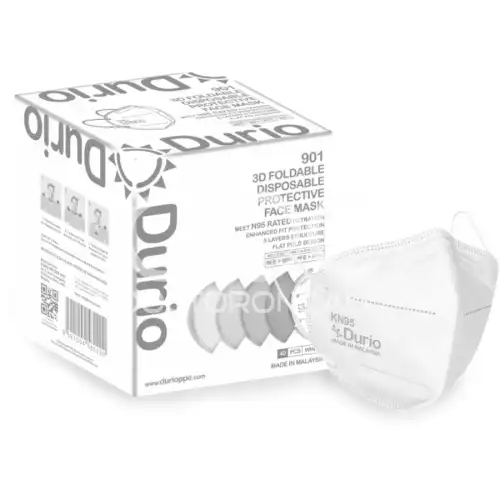 Durio 901 3D Foldable Adult KN95 Protective Face Mask *Buy 5 Boxes to get 3 boxes of KF94 10s/box for FREE* 40s (Box)