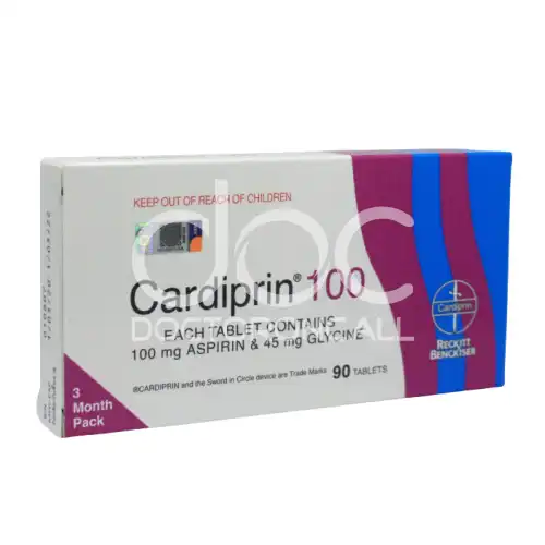 Cardiprin (Aspirin/Acetylsalicylic Acid + Glycine) 100 Tablet 90s