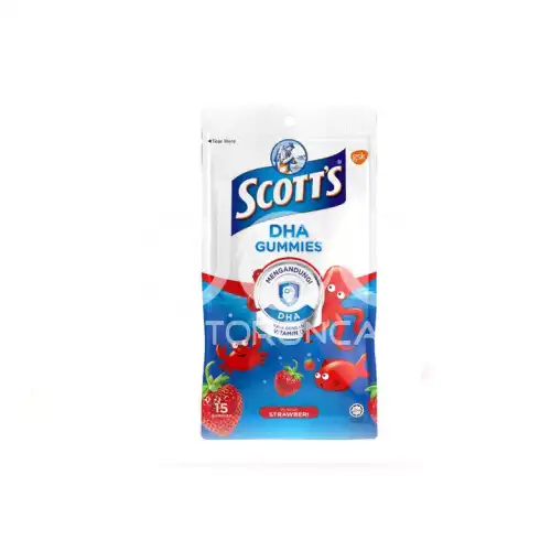 Scott's DHA Gummies Zipper Pack 15s Strawberry
