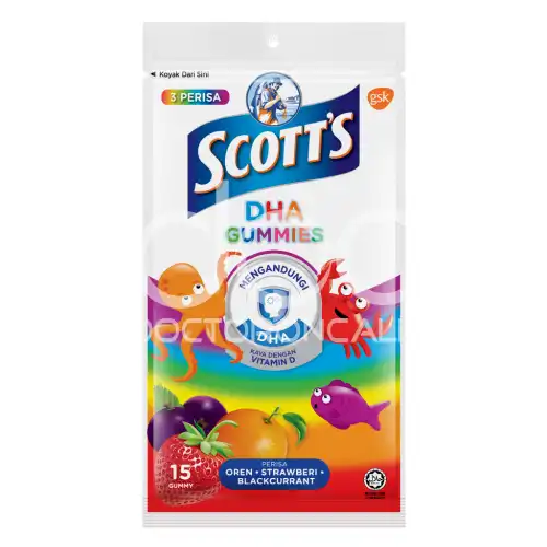Scott's DHA Gummies Zipper Pack 15s Strawberry