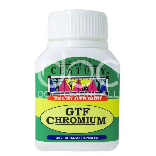 21st Century GTF Chromium 200mcg Capsule 30s