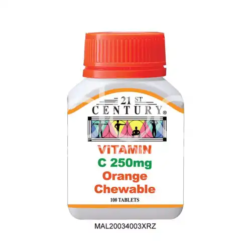 21st Century Vitamin C 250mg - Orange Chewable Tablet 100s