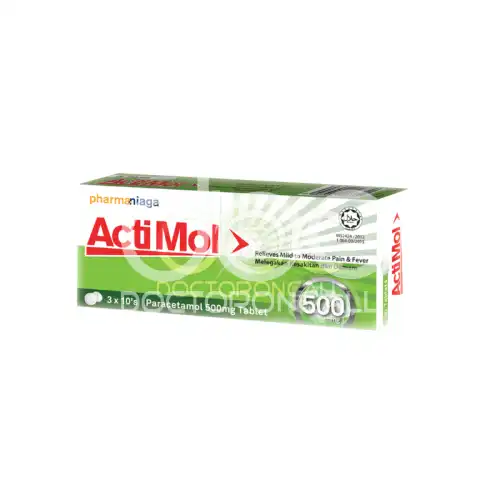 Actimol (Paracetamol) 500mg Tablet 30s